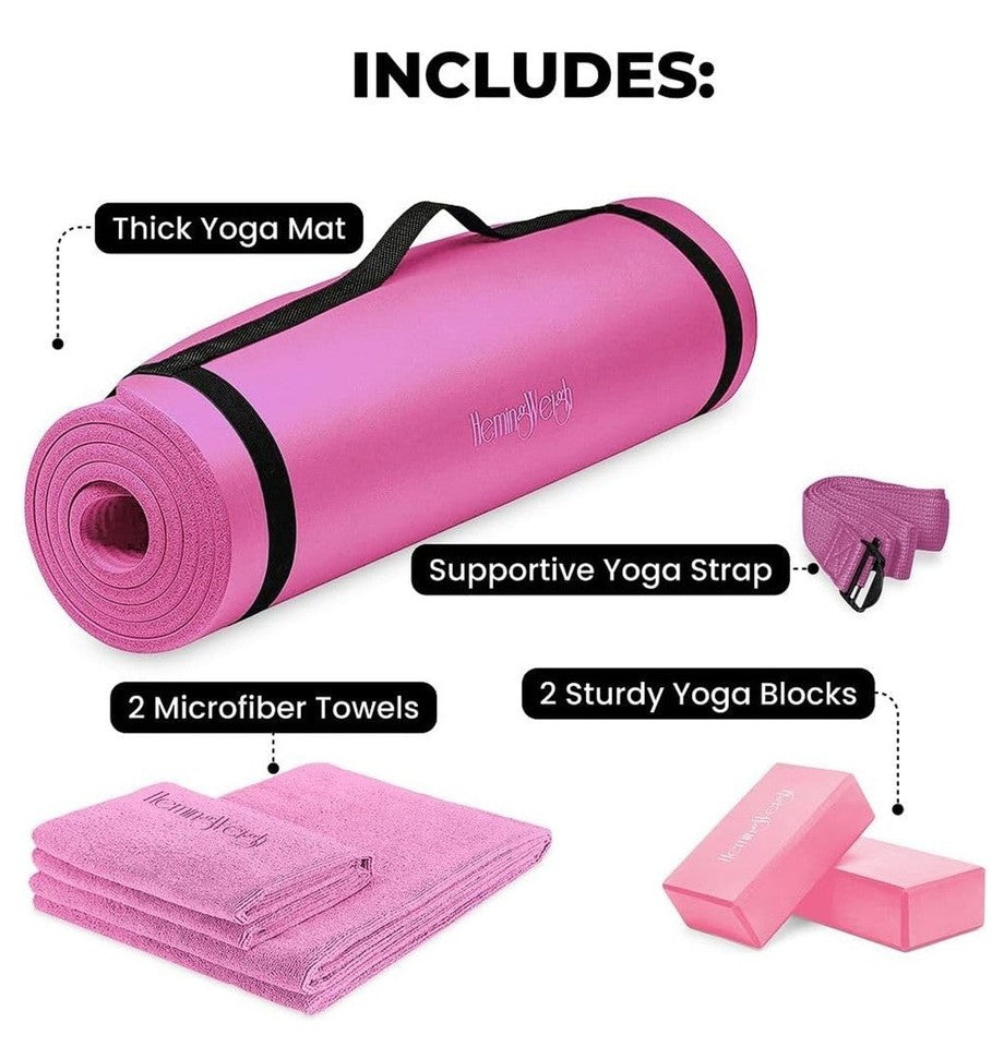 HemingWeigh The Ultimate 6Piece Essentials Yoga Set Pink